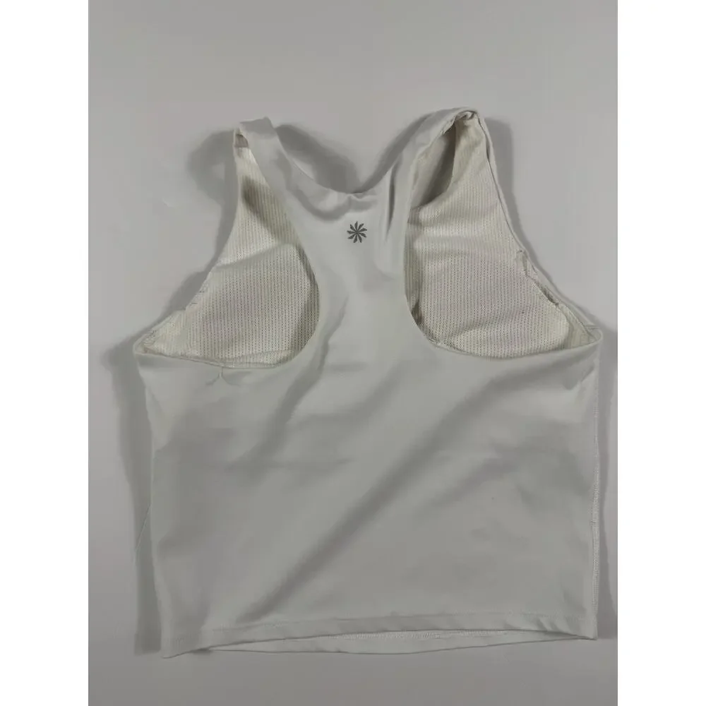 Athleta Girl Long Distance Sports Bra Crop Tank White size 14